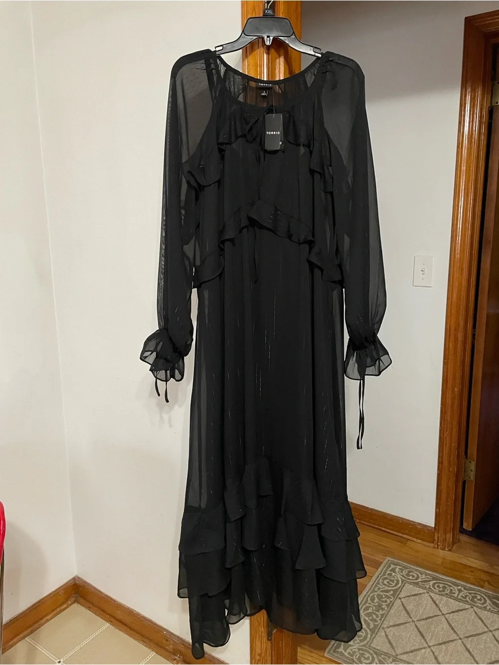 torrid Black Ruffle Tiered Maxi Dress - Picture 2 of 4